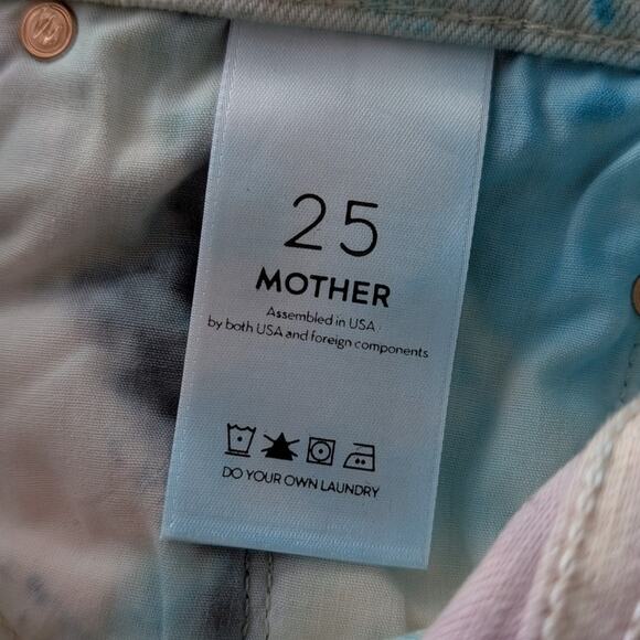 NWT Mother Superior The Tripper Swirling Secrets Tie Dye High Waist Jeans, sz 25 - Picture 13 of 13